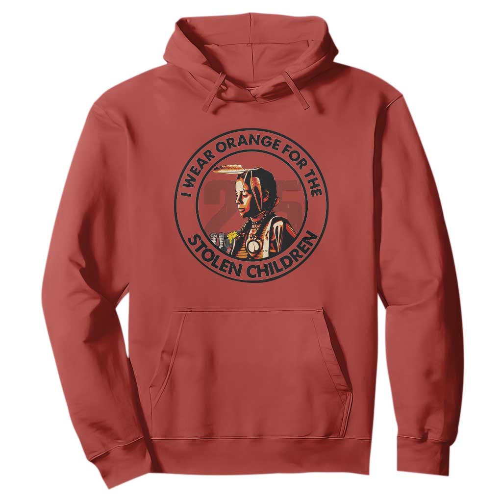 I Wear Orange For The 215 Stolen Children Hoodie Indigenous Girl Orange Shirt Day TS02 Red Print Your Wear