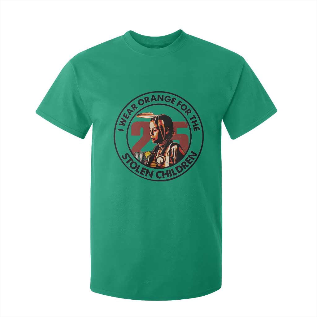 I Wear Orange For The 215 Stolen Children T Shirt For Kid Indigenous Girl Orange Shirt Day TS02 Irish Green Print Your Wear