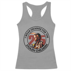 I Wear Orange For The 215 Stolen Children Racerback Tank Top Indigenous Girl Orange Shirt Day TS02 Sport Gray Print Your Wear
