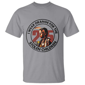 I Wear Orange For The 215 Stolen Children T Shirt Indigenous Girl Orange Shirt Day TS02 Sport Gray Print Your Wear