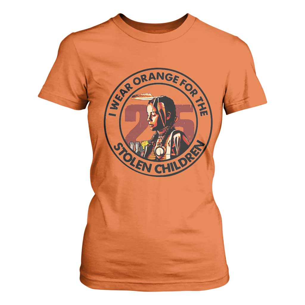I Wear Orange For The 215 Stolen Children T Shirt For Women Indigenous Girl Orange Shirt Day TS02 Orange Print Your Wear