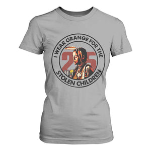 I Wear Orange For The 215 Stolen Children T Shirt For Women Indigenous Girl Orange Shirt Day TS02 Sport Gray Print Your Wear