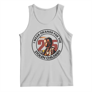 I Wear Orange For The 215 Stolen Children Tank Top Indigenous Girl Orange Shirt Day TS02 Ash Print Your Wear