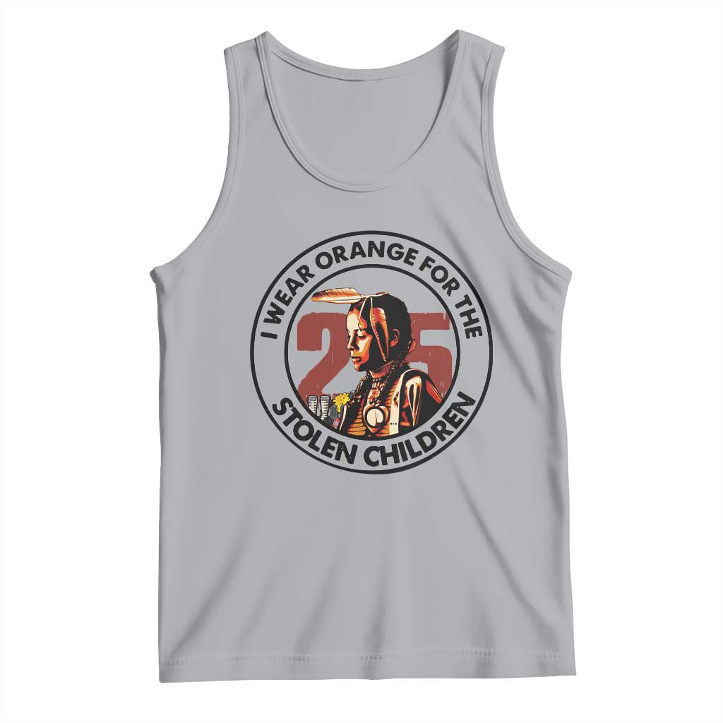 I Wear Orange For The 215 Stolen Children Tank Top Indigenous Girl Orange Shirt Day TS02 Athletic Heather Print Your Wear