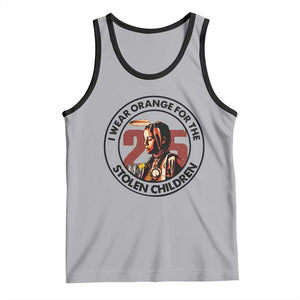 I Wear Orange For The 215 Stolen Children Tank Top Indigenous Girl Orange Shirt Day TS02 Athletic Heather Black Print Your Wear