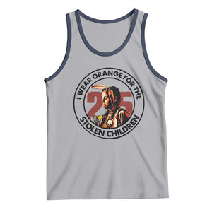 I Wear Orange For The 215 Stolen Children Tank Top Indigenous Girl Orange Shirt Day TS02 Athletic Heather Navy Print Your Wear