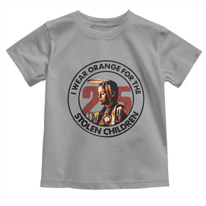 I Wear Orange For The 215 Stolen Children Toddler T Shirt Indigenous Girl Orange Shirt Day TS02 Sport Gray Print Your Wear