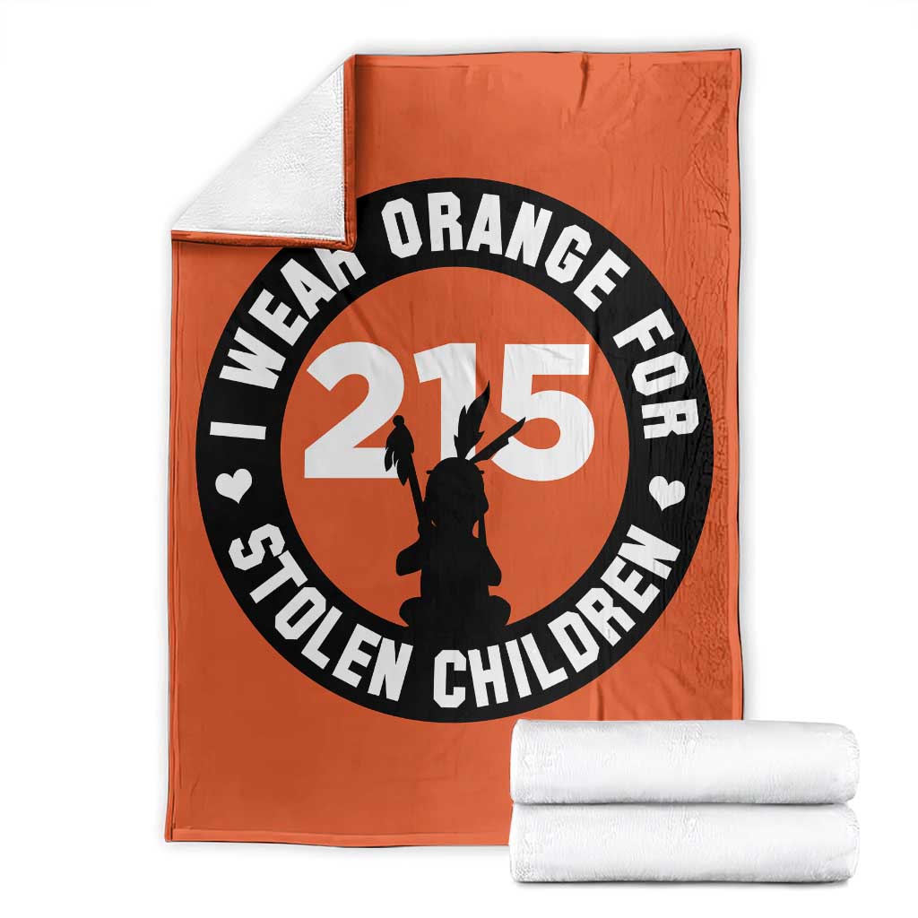 Orange Shirt Day 215 Memorial Throw Blanket I Wear Orange For Stolen Children Indigenous Tribute TS02 Orange Print Your Wear