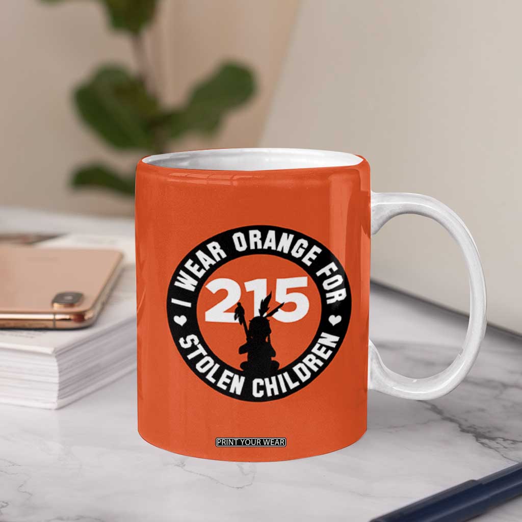 Orange Shirt Day 215 Memorial Coffee Mug I Wear Orange For Stolen Children Indigenous Tribute TS02 Print Your Wear