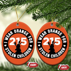 Orange Shirt Day 215 Memorial Christmas Ceramic Ornament I Wear Orange For Stolen Children Indigenous Tribute TS02 Oval Orange Print Your Wear