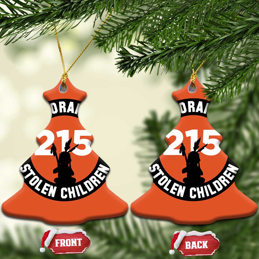 Orange Shirt Day 215 Memorial Christmas Ceramic Ornament I Wear Orange For Stolen Children Indigenous Tribute TS02 Christmas Tree Orange Print Your Wear