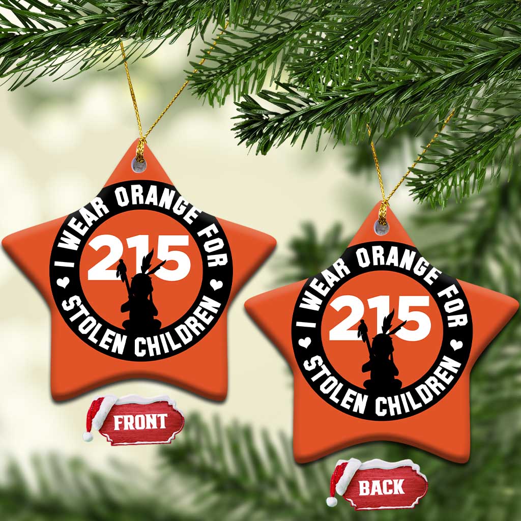 Orange Shirt Day 215 Memorial Christmas Ceramic Ornament I Wear Orange For Stolen Children Indigenous Tribute TS02 Star Orange Print Your Wear