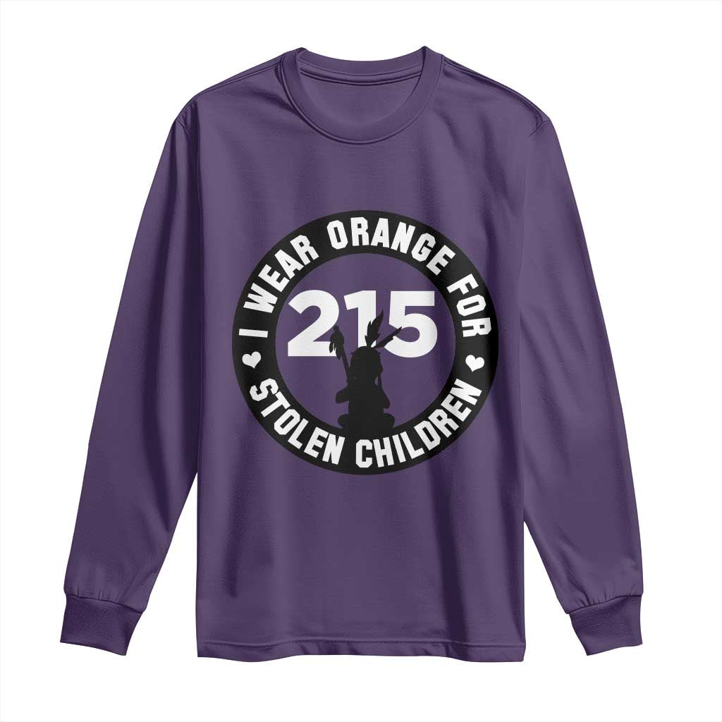 Orange Shirt Day 215 Memorial Long Sleeve Shirt I Wear Orange For Stolen Children Indigenous Tribute TS02 Purple Print Your Wear