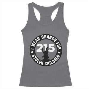 Orange Shirt Day 215 Memorial Racerback Tank Top I Wear Orange For Stolen Children Indigenous Tribute TS02 Charcoal Print Your Wear