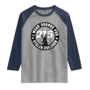 Orange Shirt Day 215 Memorial Raglan Shirt I Wear Orange For Stolen Children Indigenous Tribute TS02 Sport Gray Navy Print Your Wear