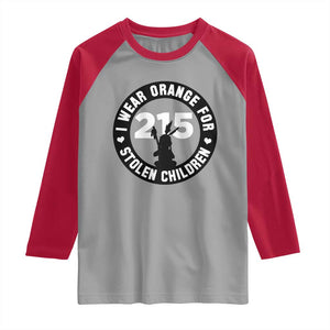 Orange Shirt Day 215 Memorial Raglan Shirt I Wear Orange For Stolen Children Indigenous Tribute TS02 Sport Gray Red Print Your Wear