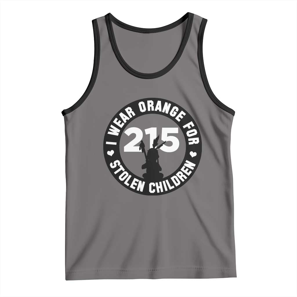 Orange Shirt Day 215 Memorial Tank Top I Wear Orange For Stolen Children Indigenous Tribute TS02 Deep Heather Black Print Your Wear