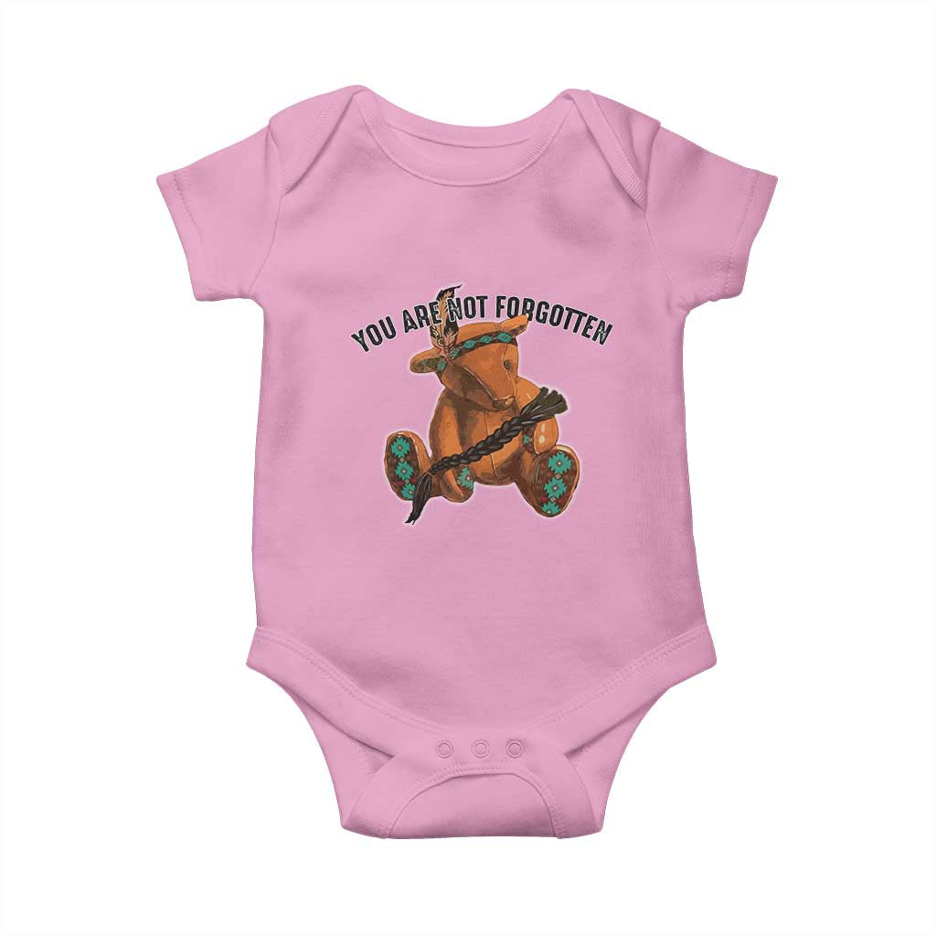 Orange Shirt Day Memorial Bear Baby Onesie You Are Not Forgotten Stolen Children Tribute TS02 Light Pink Print Your Wear