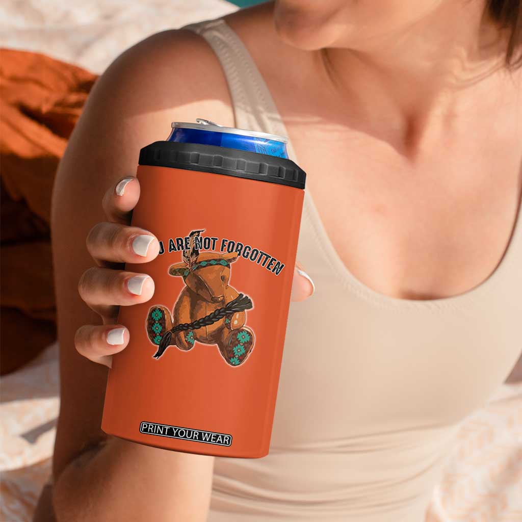 Orange Shirt Day Memorial Bear 4 in 1 Can Cooler Tumbler You Are Not Forgotten Stolen Children Tribute TS02 Print Your Wear