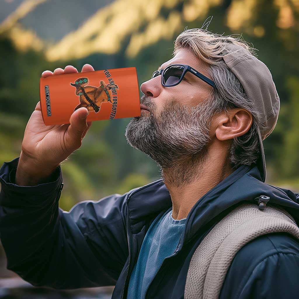 Orange Shirt Day Memorial Bear 4 in 1 Can Cooler Tumbler You Are Not Forgotten Stolen Children Tribute TS02 Print Your Wear