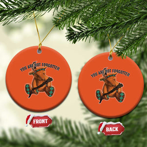 Orange Shirt Day Memorial Bear Christmas Ceramic Ornament You Are Not Forgotten Stolen Children Tribute TS02 Circle Orange Print Your Wear