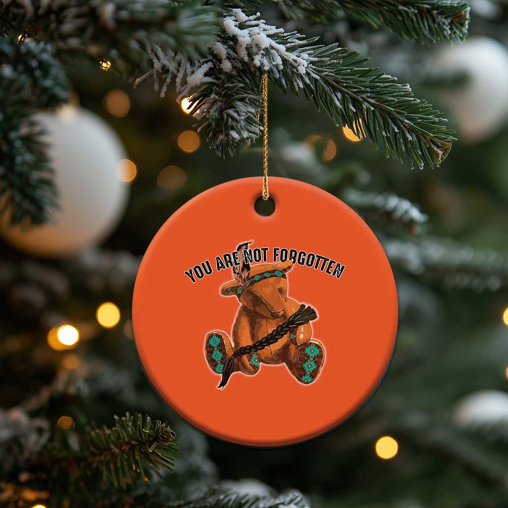 Orange Shirt Day Memorial Bear Christmas Ceramic Ornament You Are Not Forgotten Stolen Children Tribute TS02 Print Your Wear