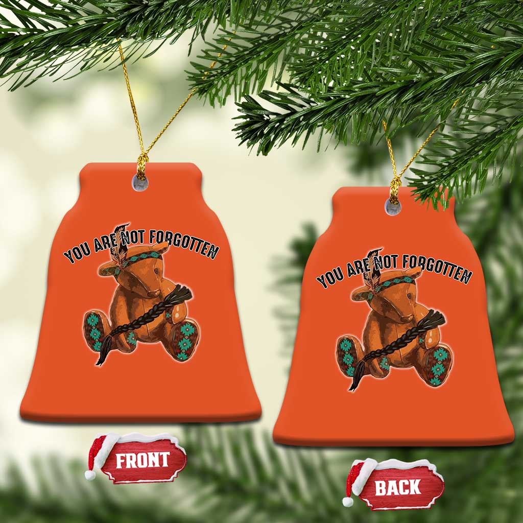 Orange Shirt Day Memorial Bear Christmas Ceramic Ornament You Are Not Forgotten Stolen Children Tribute TS02 Bell Flake Orange Print Your Wear