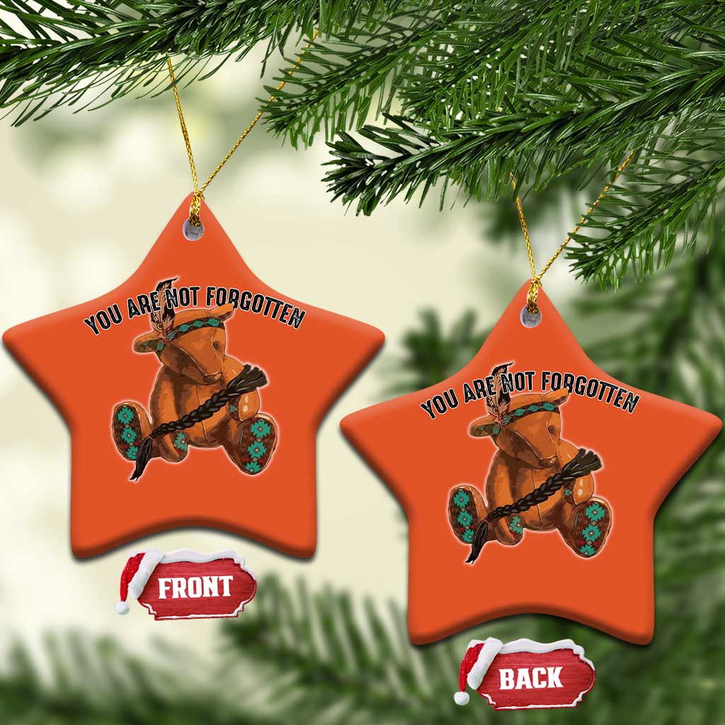 Orange Shirt Day Memorial Bear Christmas Ceramic Ornament You Are Not Forgotten Stolen Children Tribute TS02 Star Orange Print Your Wear