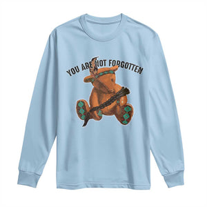 Orange Shirt Day Memorial Bear Long Sleeve Shirt You Are Not Forgotten Stolen Children Tribute TS02 Light Blue Print Your Wear