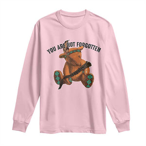 Orange Shirt Day Memorial Bear Long Sleeve Shirt You Are Not Forgotten Stolen Children Tribute TS02 Light Pink Print Your Wear