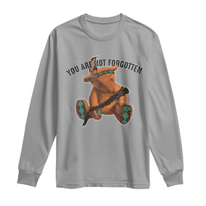 Orange Shirt Day Memorial Bear Long Sleeve Shirt You Are Not Forgotten Stolen Children Tribute TS02 Sport Gray Print Your Wear