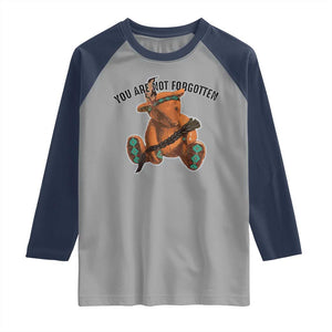 Orange Shirt Day Memorial Bear Raglan Shirt You Are Not Forgotten Stolen Children Tribute TS02 Sport Gray Navy Print Your Wear