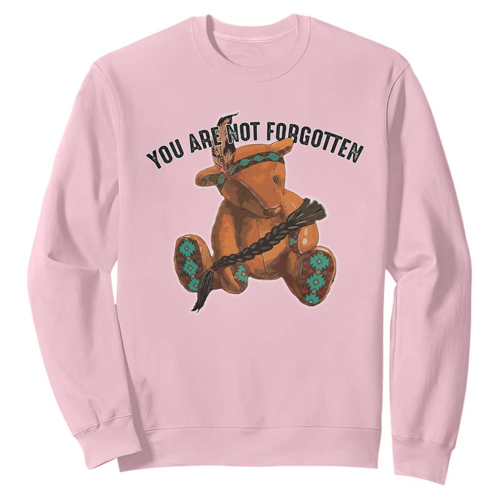 Orange Shirt Day Memorial Bear Sweatshirt You Are Not Forgotten Stolen Children Tribute TS02 Light Pink Print Your Wear