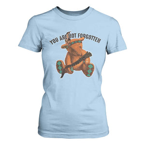 Orange Shirt Day Memorial Bear T Shirt For Women You Are Not Forgotten Stolen Children Tribute TS02 Light Blue Print Your Wear
