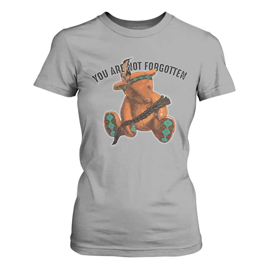 Orange Shirt Day Memorial Bear T Shirt For Women You Are Not Forgotten Stolen Children Tribute TS02 Sport Gray Print Your Wear