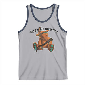 Orange Shirt Day Memorial Bear Tank Top You Are Not Forgotten Stolen Children Tribute TS02 Athletic Heather Navy Print Your Wear