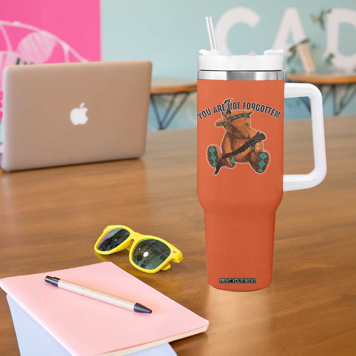 Orange Shirt Day Memorial Bear Tumbler With Handle You Are Not Forgotten Stolen Children Tribute TS02 Print Your Wear
