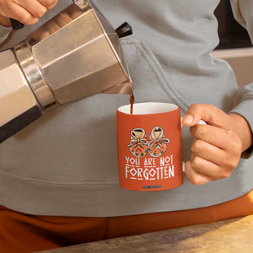 Orange Shirt Day Memorial Moccasins Coffee Mug You Are Not Forgotten Indigenous Remembrance for Stolen Children TS02 Print Your Wear