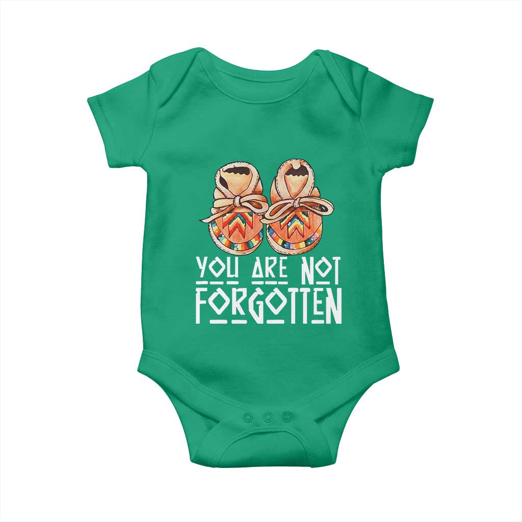 Orange Shirt Day Memorial Moccasins Baby Onesie You Are Not Forgotten Indigenous Remembrance for Stolen Children TS02 Irish Green Print Your Wear