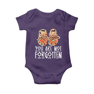 Orange Shirt Day Memorial Moccasins Baby Onesie You Are Not Forgotten Indigenous Remembrance for Stolen Children TS02 Purple Print Your Wear
