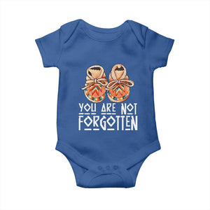 Orange Shirt Day Memorial Moccasins Baby Onesie You Are Not Forgotten Indigenous Remembrance for Stolen Children TS02 Royal Blue Print Your Wear