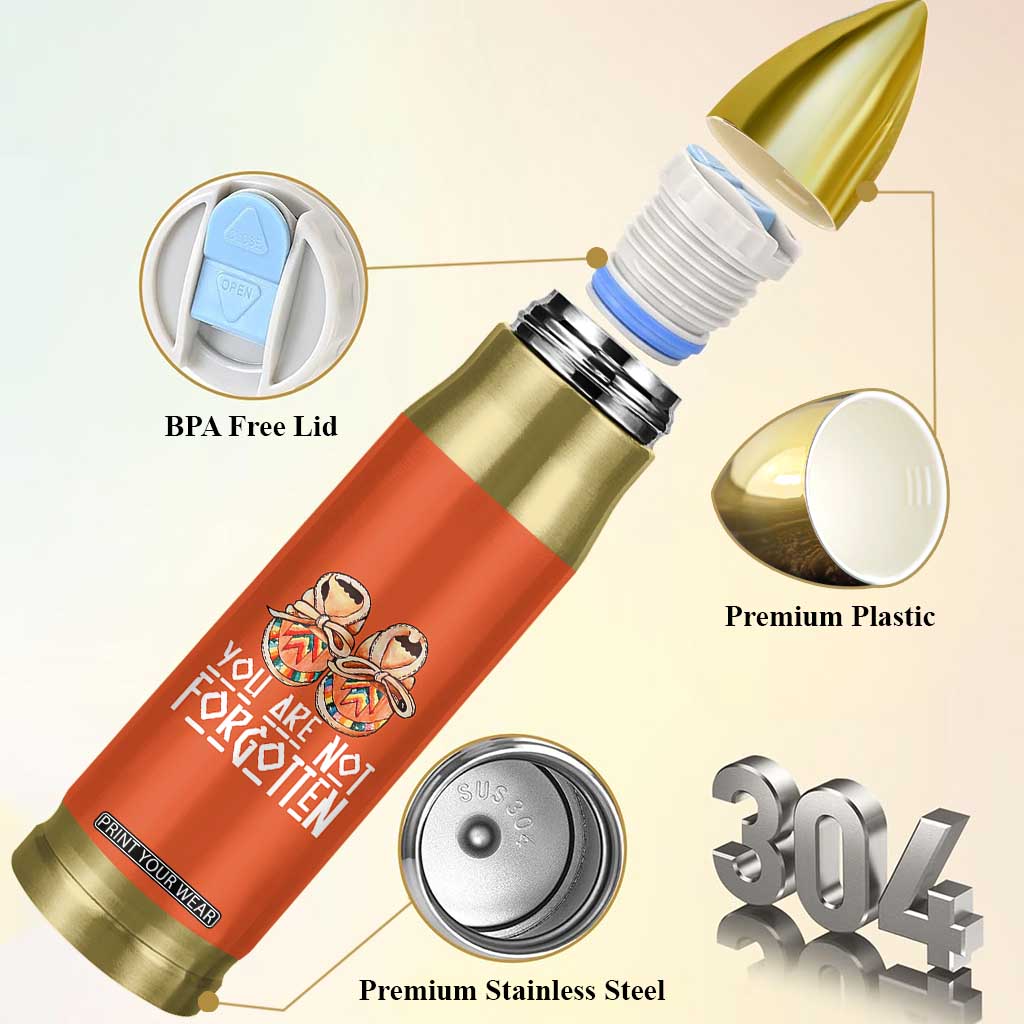 Orange Shirt Day Memorial Moccasins Bullet Tumbler You Are Not Forgotten Indigenous Remembrance for Stolen Children TS02 Print Your Wear