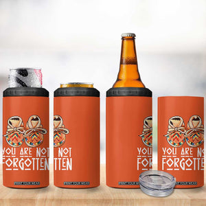 Orange Shirt Day Memorial Moccasins 4 in 1 Can Cooler Tumbler You Are Not Forgotten Indigenous Remembrance for Stolen Children TS02 Print Your Wear
