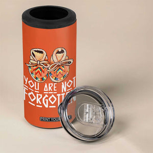Orange Shirt Day Memorial Moccasins 4 in 1 Can Cooler Tumbler You Are Not Forgotten Indigenous Remembrance for Stolen Children TS02 Print Your Wear