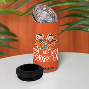 Orange Shirt Day Memorial Moccasins 4 in 1 Can Cooler Tumbler You Are Not Forgotten Indigenous Remembrance for Stolen Children TS02 Print Your Wear