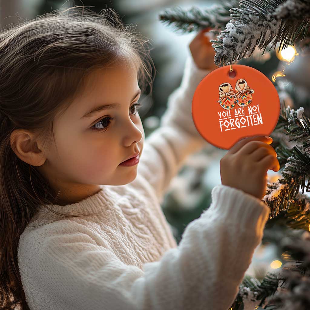 Orange Shirt Day Memorial Moccasins Christmas Ceramic Ornament You Are Not Forgotten Indigenous Remembrance for Stolen Children TS02 Print Your Wear