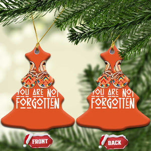 Orange Shirt Day Memorial Moccasins Christmas Ceramic Ornament You Are Not Forgotten Indigenous Remembrance for Stolen Children TS02 Christmas Tree Orange Print Your Wear