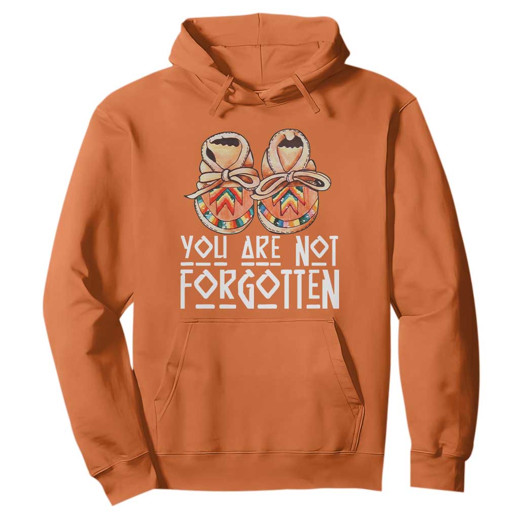 Orange Shirt Day Memorial Moccasins Hoodie You Are Not Forgotten Indigenous Remembrance for Stolen Children TS02 Orange Print Your Wear
