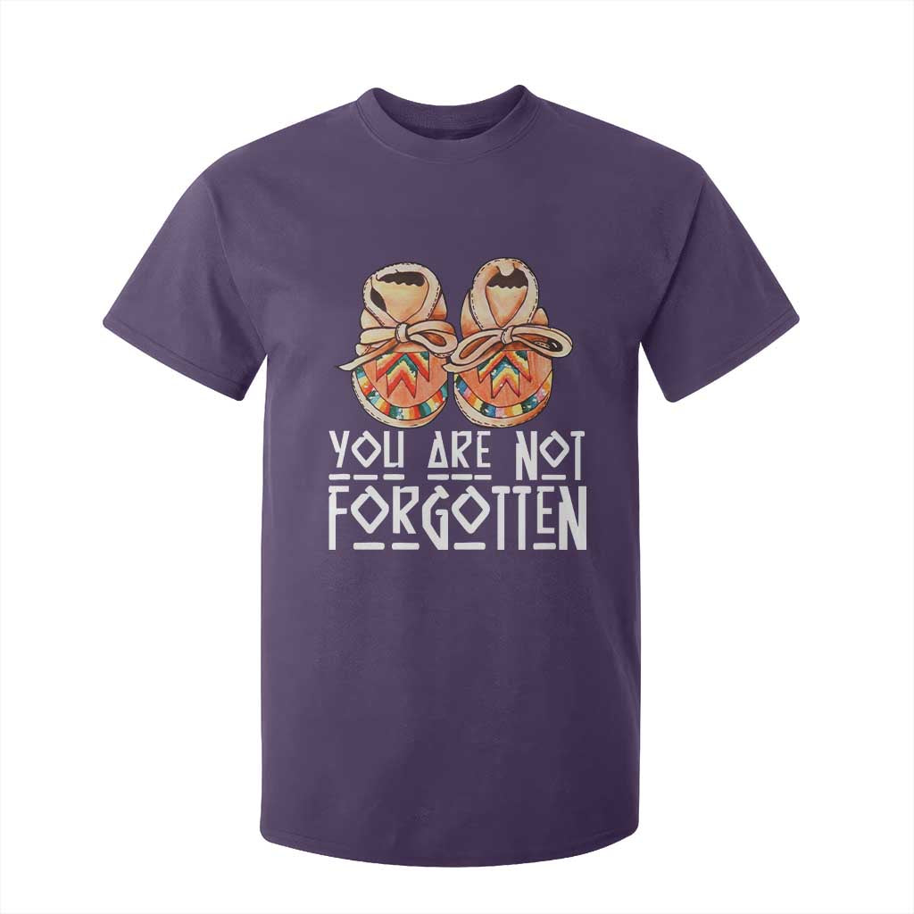 Orange Shirt Day Memorial Moccasins T Shirt For Kid You Are Not Forgotten Indigenous Remembrance for Stolen Children TS02 Purple Print Your Wear