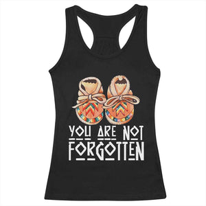 Orange Shirt Day Memorial Moccasins Racerback Tank Top You Are Not Forgotten Indigenous Remembrance for Stolen Children TS02 Black Print Your Wear